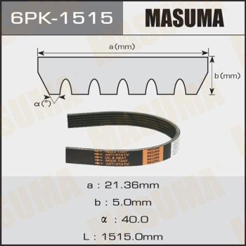 MASUMA 6PK-1515 - Поликлиновой ремень autospares.lv