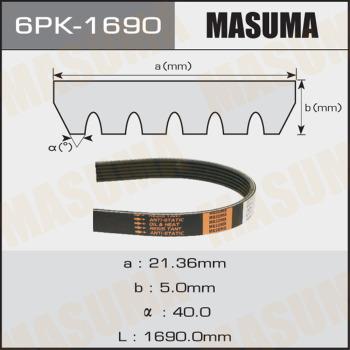 MASUMA 6PK1690 - Поликлиновой ремень autospares.lv