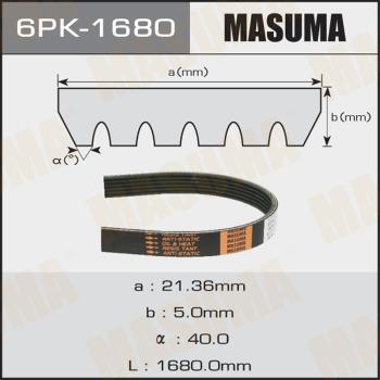 MASUMA 6PK-1680 - Поликлиновой ремень autospares.lv