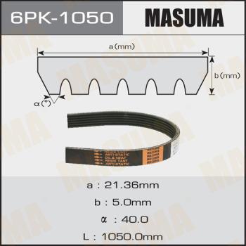 MASUMA 6PK1050 - Поликлиновой ремень autospares.lv