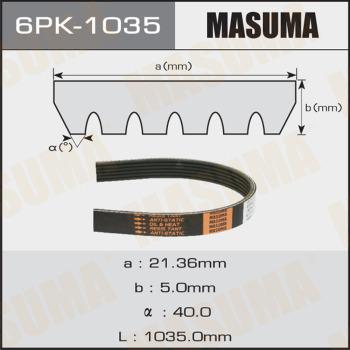 MASUMA 6PK1035 - Поликлиновой ремень autospares.lv