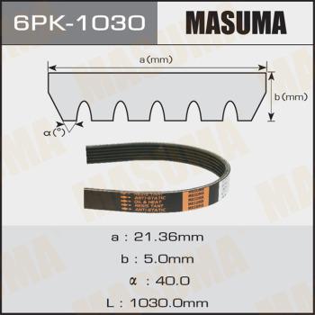 MASUMA 6PK-1030 - Поликлиновой ремень autospares.lv