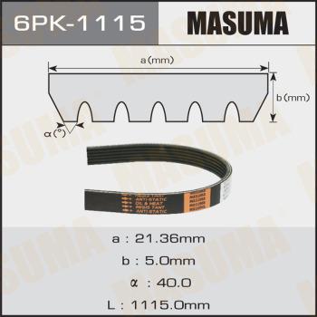 MASUMA 6PK1115 - Поликлиновой ремень autospares.lv