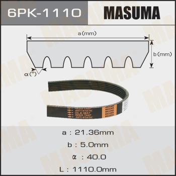 MASUMA 6PK-1110 - Поликлиновой ремень autospares.lv