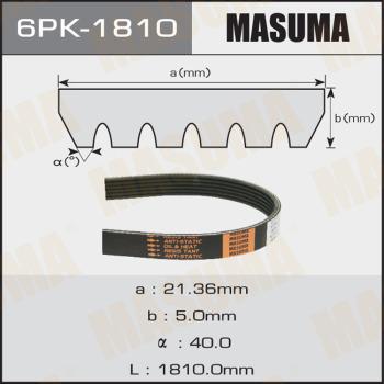 MASUMA 6PK1810 - Поликлиновой ремень autospares.lv