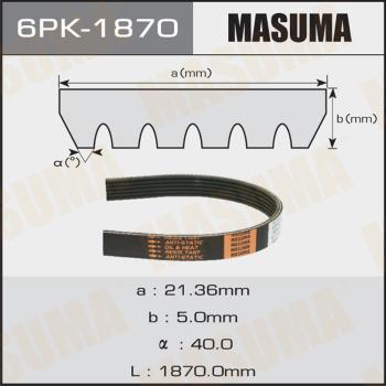 MASUMA 6PK-1870 - Поликлиновой ремень autospares.lv