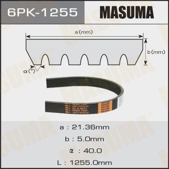 MASUMA 6PK-1255 - Поликлиновой ремень autospares.lv