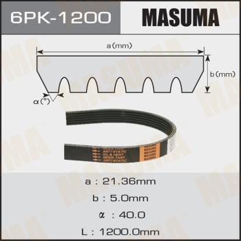 MASUMA 6PK1200 - Поликлиновой ремень autospares.lv