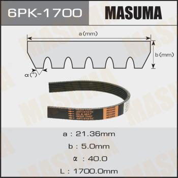 MASUMA 6PK1700 - Поликлиновой ремень autospares.lv