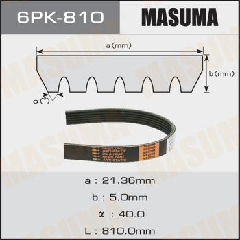 MASUMA 6PK-810 - Поликлиновой ремень autospares.lv