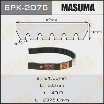 MASUMA 6PK-2075 - Поликлиновой ремень autospares.lv