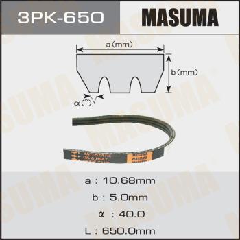 MASUMA 3PK-650 - Поликлиновой ремень autospares.lv