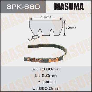 MASUMA 3PK-660 - Поликлиновой ремень autospares.lv