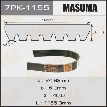 MASUMA 7PK-1155 - Поликлиновой ремень autospares.lv