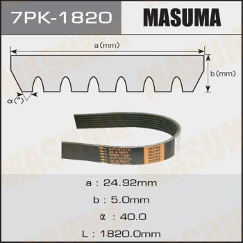 MASUMA 7PK-1820 - Поликлиновой ремень autospares.lv