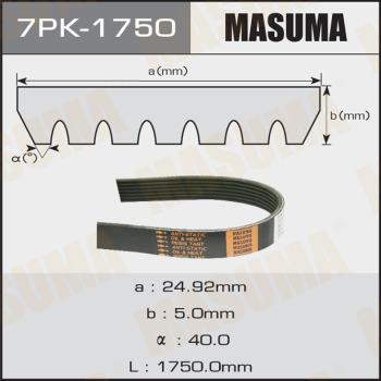MASUMA 7PK1750 - Поликлиновой ремень autospares.lv