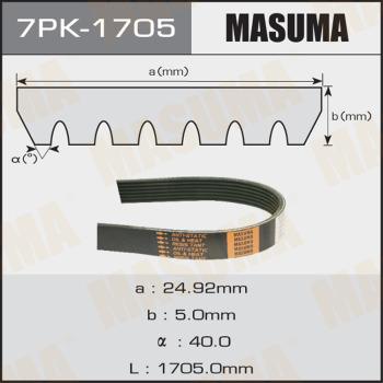 MASUMA 7PK-1705 - Поликлиновой ремень autospares.lv