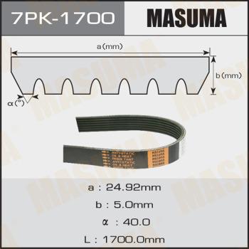 MASUMA 7PK-1700 - Поликлиновой ремень autospares.lv