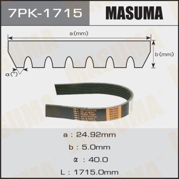 MASUMA 7PK-1715 - Поликлиновой ремень autospares.lv