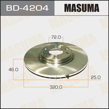 MASUMA BD-4204 - Тормозной диск autospares.lv