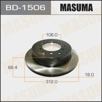 MASUMA BD-1506 - Тормозной диск autospares.lv
