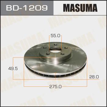 MASUMA BD-1209 - Тормозной диск autospares.lv