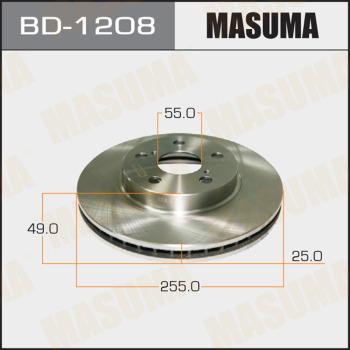 MASUMA BD-1208 - Тормозной диск autospares.lv