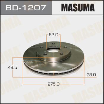 MASUMA BD-1207 - Тормозной диск autospares.lv