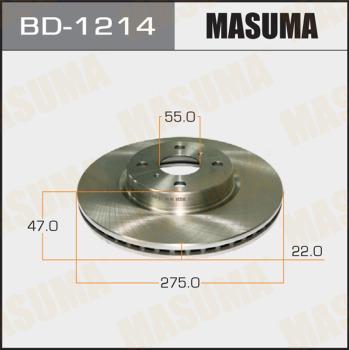 MASUMA BD-1214 - Тормозной диск autospares.lv
