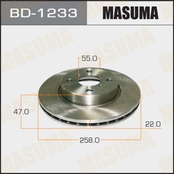 MASUMA BD-1233 - Тормозной диск autospares.lv