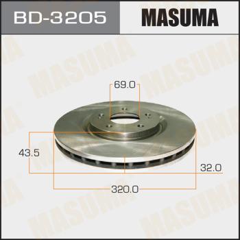 MASUMA BD-3205 - Тормозной диск autospares.lv