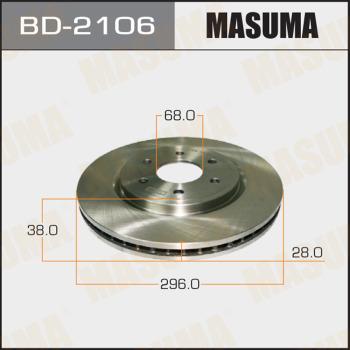 MASUMA BD-2106 - Тормозной диск autospares.lv