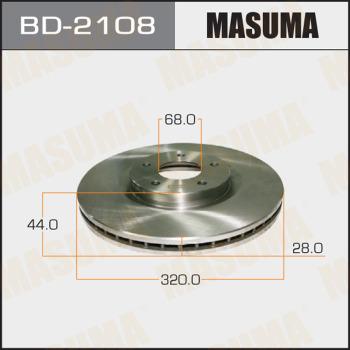 MASUMA BD-2108 - Тормозной диск autospares.lv