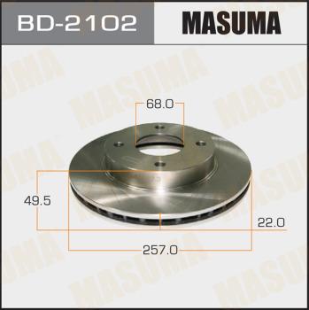 MASUMA BD-2102 - Тормозной диск autospares.lv