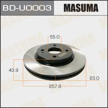 MASUMA BD-U0003 - Тормозной диск autospares.lv