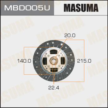 MASUMA MBD005U - Диск сцепления, фрикцион autospares.lv