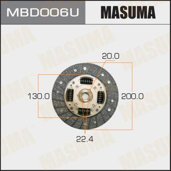 MASUMA MBD006U - Диск сцепления, фрикцион autospares.lv