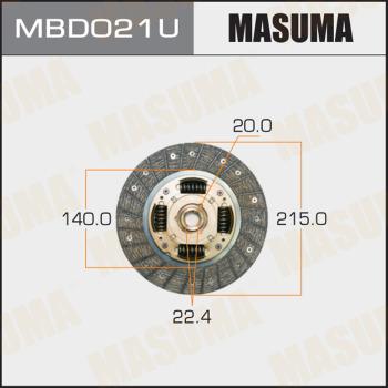 MASUMA MBD021U - Диск сцепления, фрикцион autospares.lv