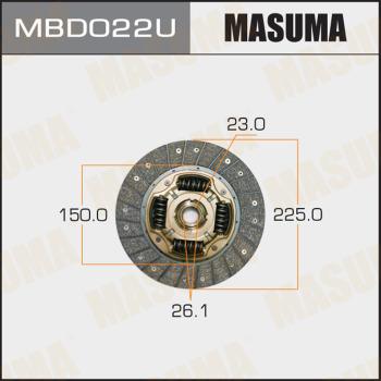 MASUMA MBD022U - Диск сцепления, фрикцион autospares.lv