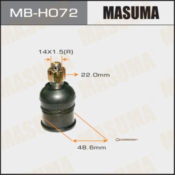 MASUMA MB-H072 - Шаровая опора, несущий / направляющий шарнир autospares.lv