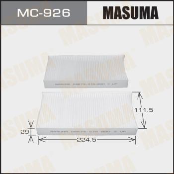 MASUMA MC-926 - Фильтр воздуха в салоне autospares.lv