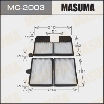 MASUMA MC-2003 - Фильтр воздуха в салоне autospares.lv