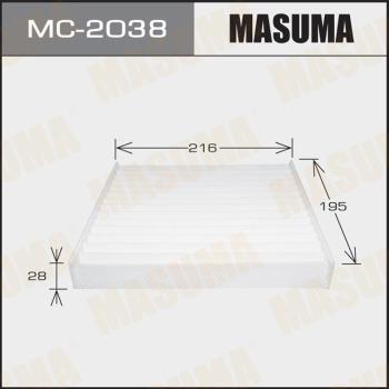 MASUMA MC-2038 - Фильтр воздуха в салоне autospares.lv