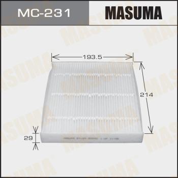 MASUMA MC-231 - Фильтр воздуха в салоне autospares.lv