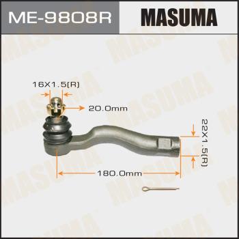 MASUMA ME-9808R - Наконечник рулевой тяги, шарнир autospares.lv