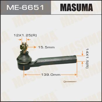 MASUMA ME-6651 - Наконечник рулевой тяги, шарнир autospares.lv