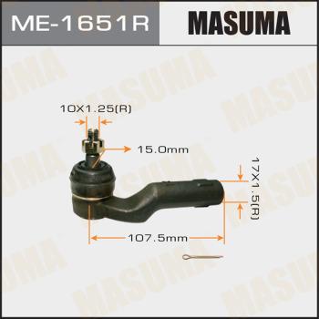 MASUMA ME-1651R - Наконечник рулевой тяги, шарнир autospares.lv