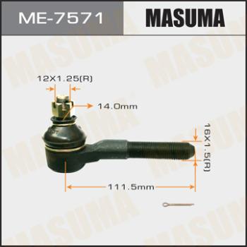 MASUMA ME-7571 - Наконечник рулевой тяги, шарнир autospares.lv