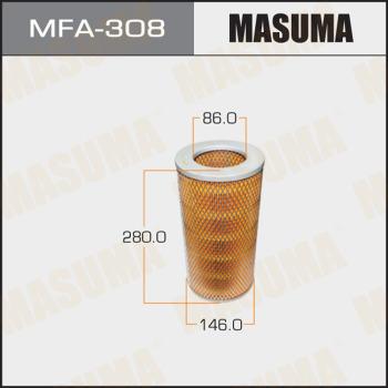MASUMA MFA-308 - Воздушный фильтр, двигатель autospares.lv