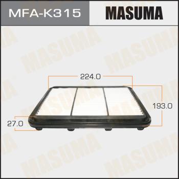 MASUMA MFA-K315 - Воздушный фильтр, двигатель autospares.lv